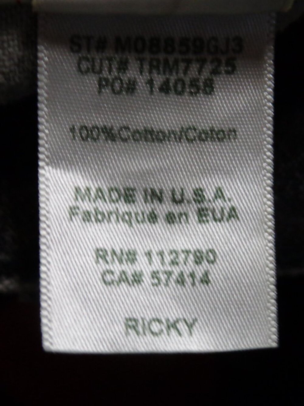 True Religion Jeans Men's 36/34 Ricky Classic Straight Black Grey M08859GJ3 - Picture 15 of 16
